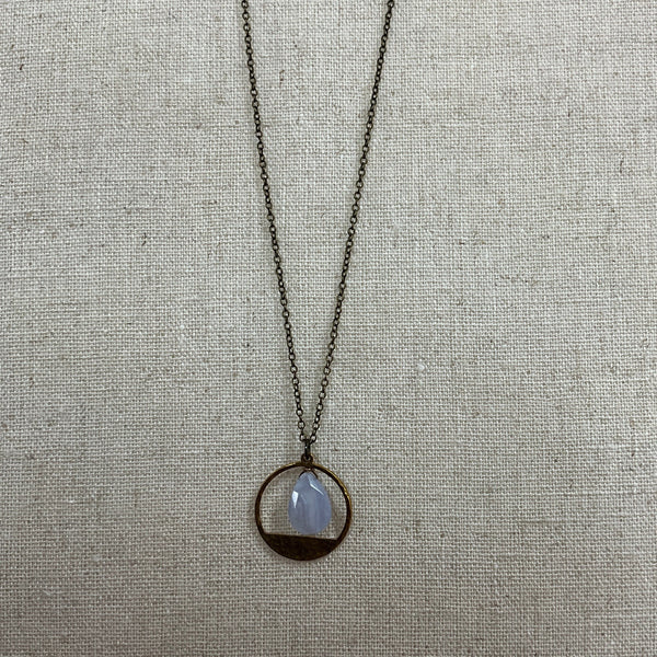 Bluce Lace Agate Geo Necklace