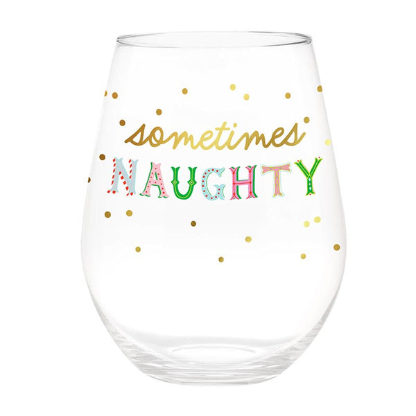 Naughty/Nice Wine Glass