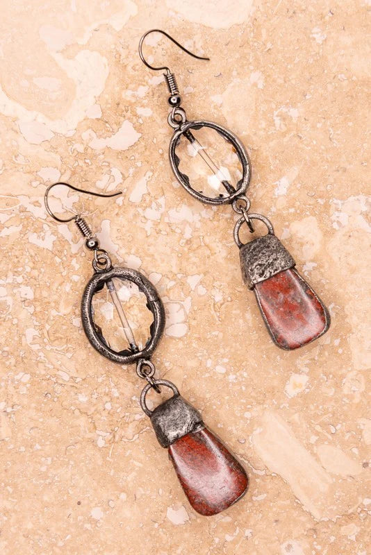 Bamboo Agate Earrings