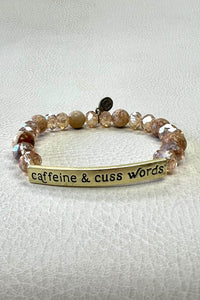 Caffeine & Cuss Words Bracelet