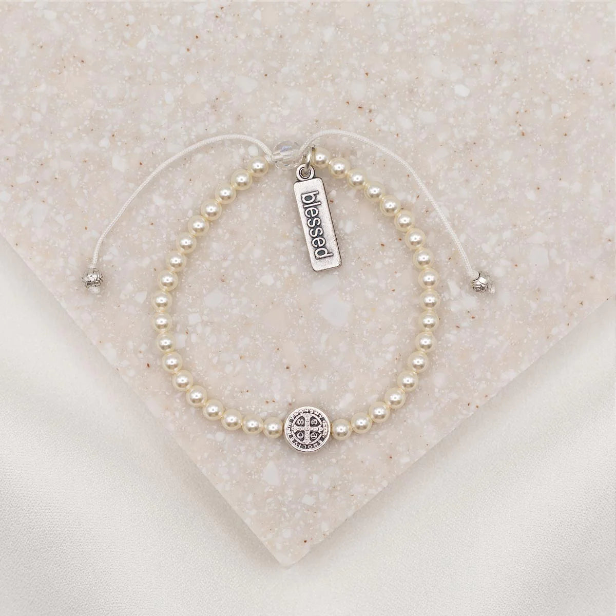 Pearl Bday Blessing Bracelet