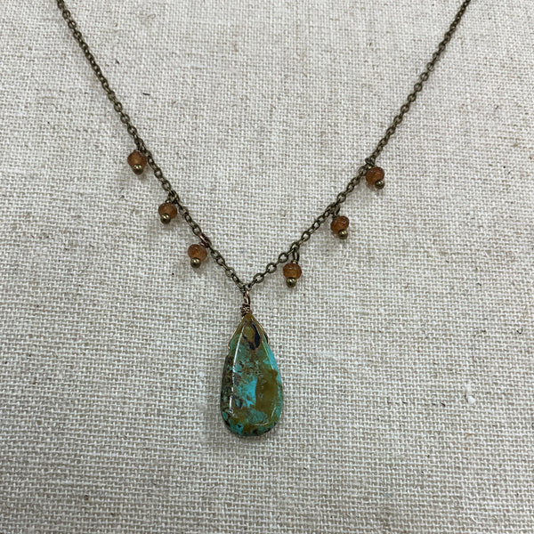 Turquoise Teardrop Necklace