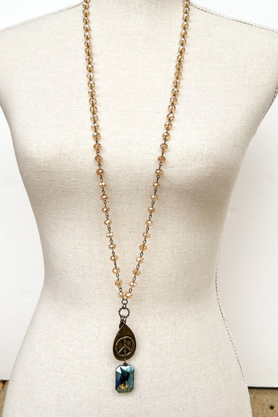 Breathe Necklace Bronze