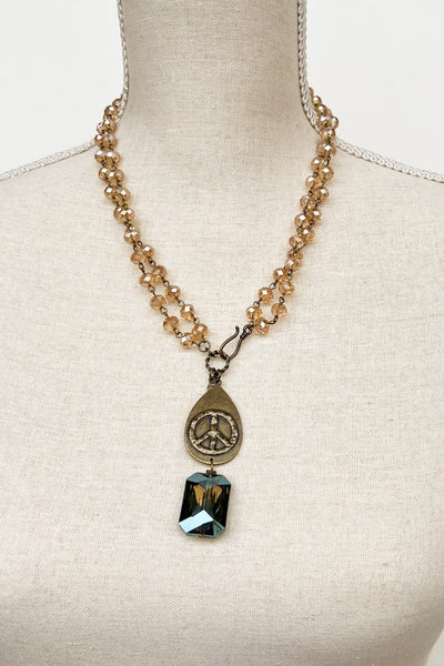 Breathe Necklace Bronze