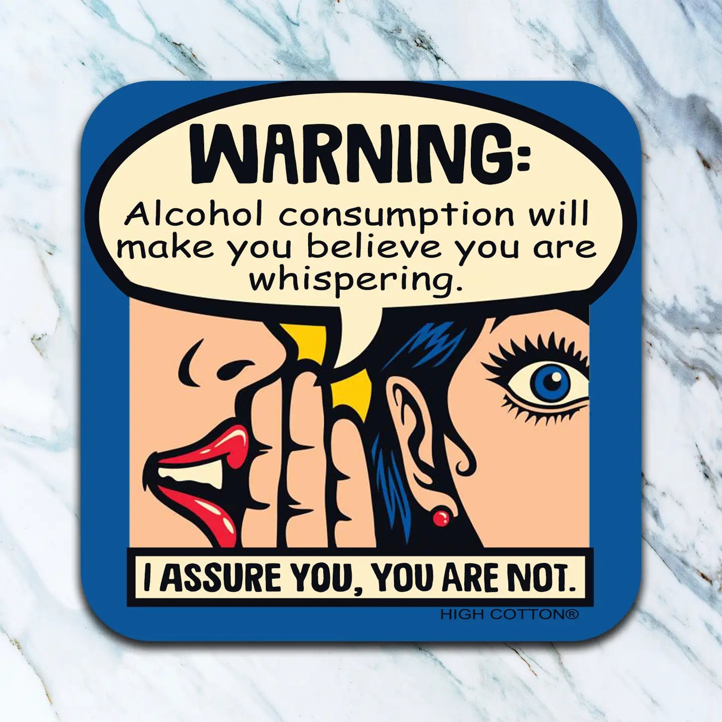 Warning Alcohol Coaster