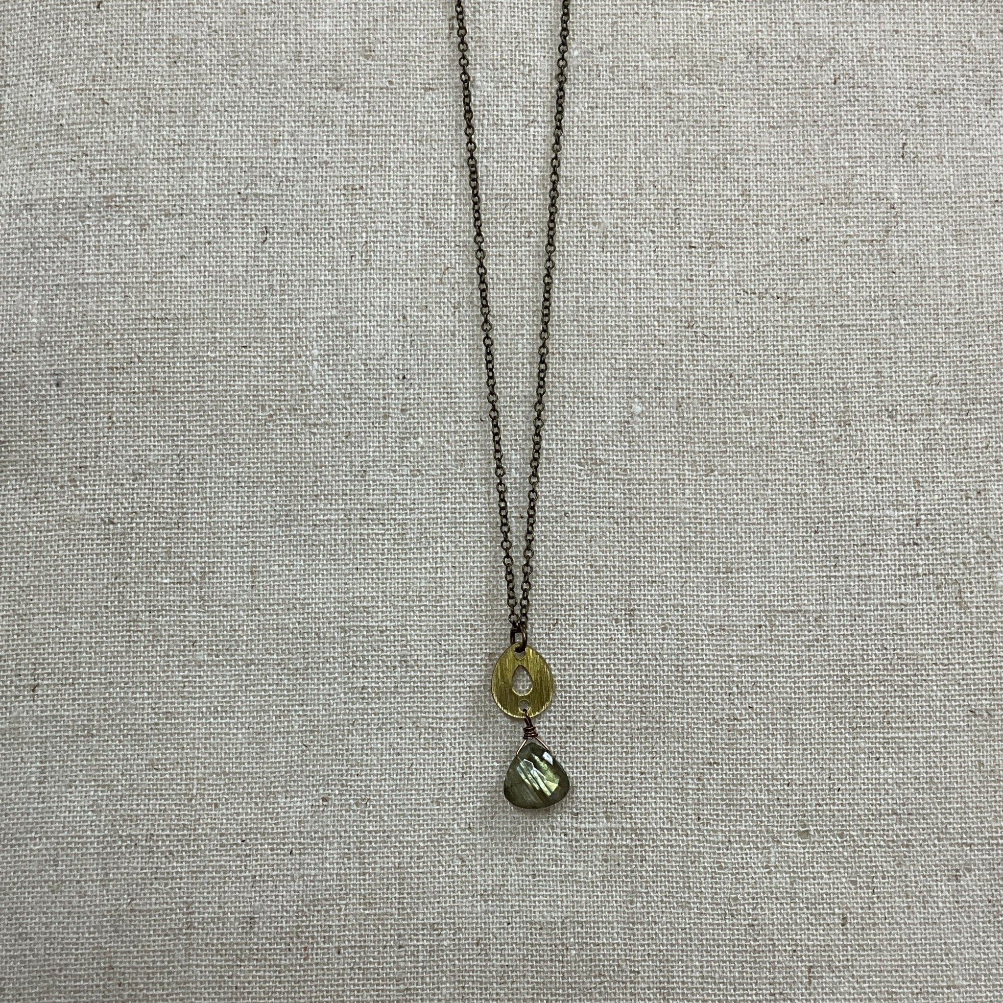 Labradorite Brushed Necklace