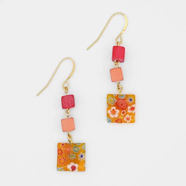 Whimsical Peach Earrings