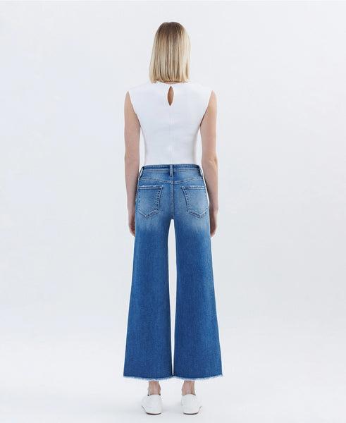 HR Wide Leg Raw Hem