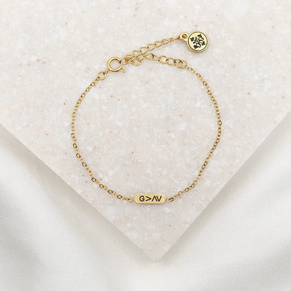 God Is Greater ID Bracelet