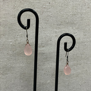 Rose Quartz Teardrop Earrings