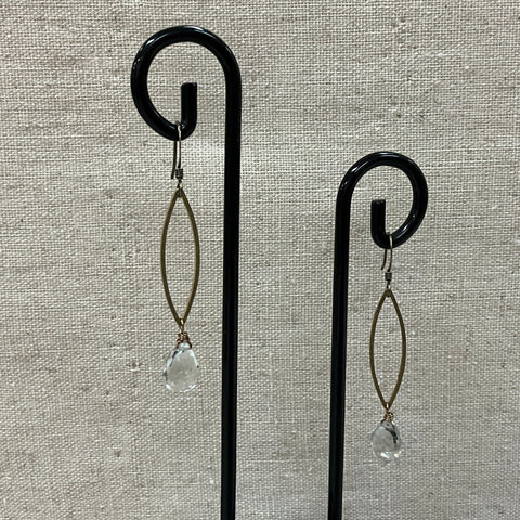 Green Amethyst Marquis Earrings