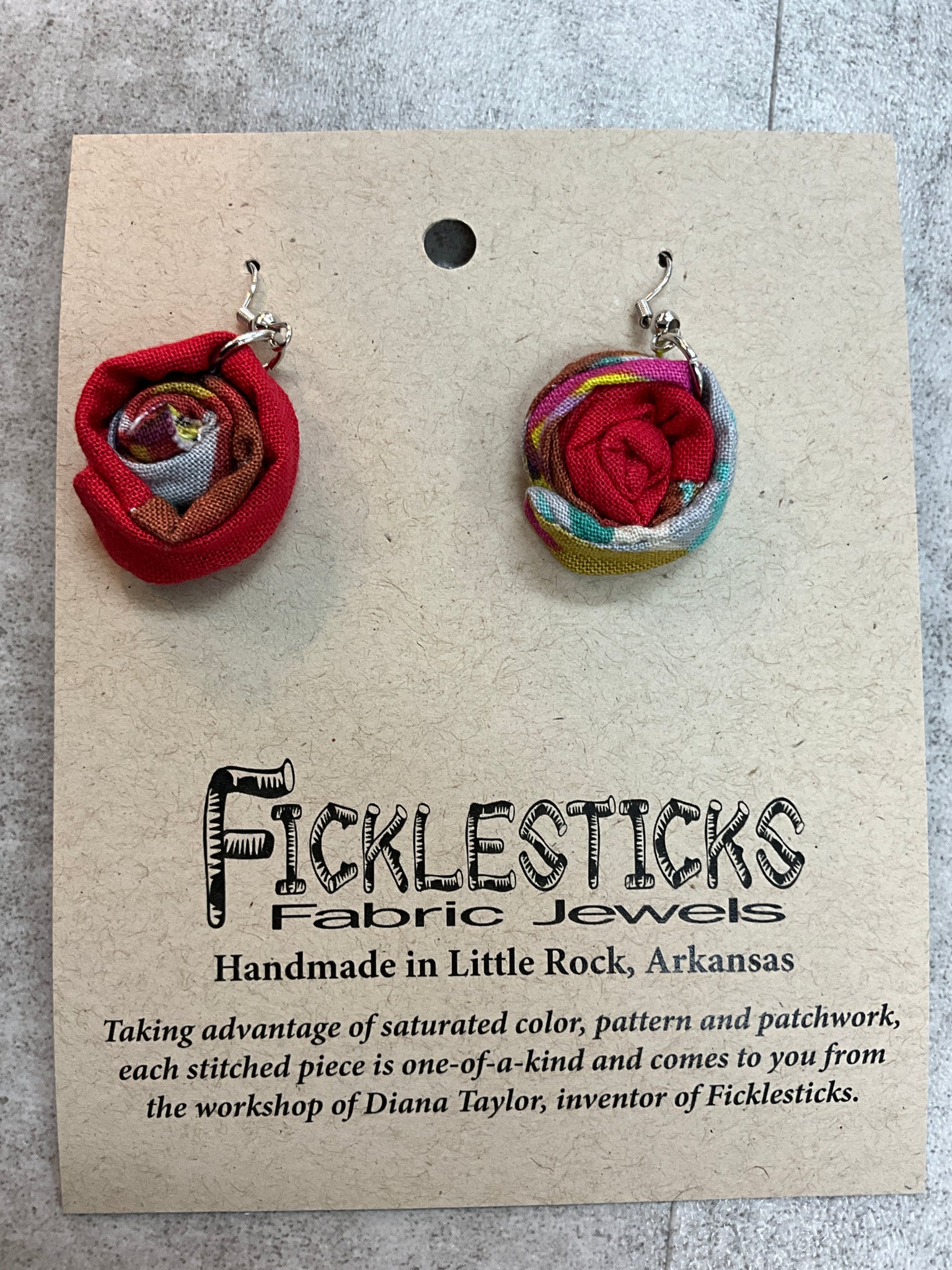 Millefiori Earrings Red