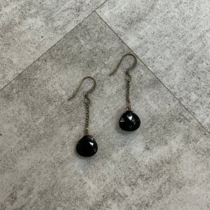 Onyx Chain Earrings