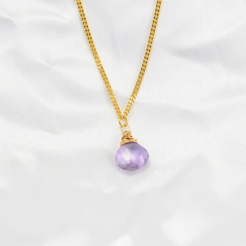 Amethyst Gold Necklace