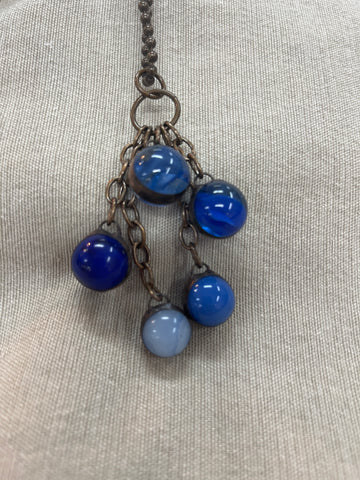 Blue Vintage Marble Necklace