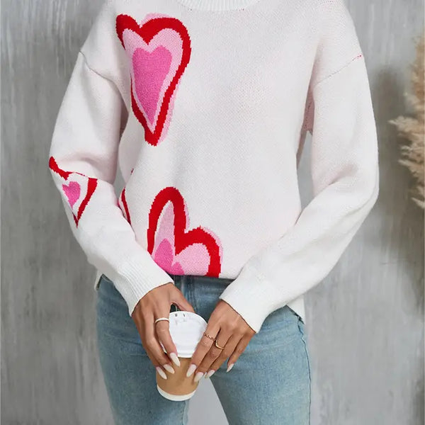 Heart-Shaped Valentine  Sweater