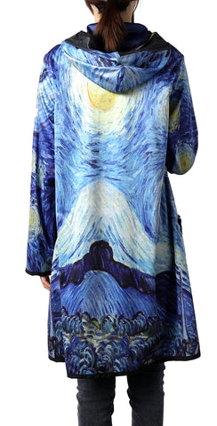 Starry Night Hooded Raincoat