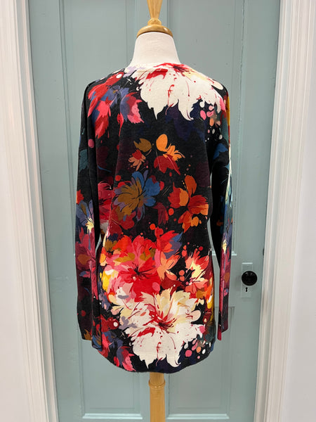 Autumn Flowers V Neck