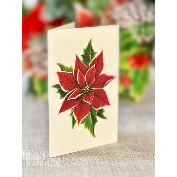 Birch Poinsettia Card