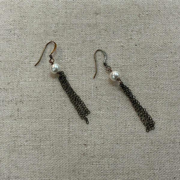 Pearl Tassle Earrings