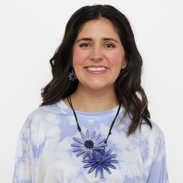Purple Amaya Flower Necklace