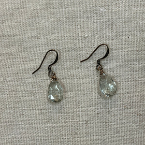 Green Amethyst Drop Earrings