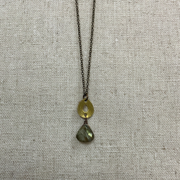 Labradorite Brushed Necklace