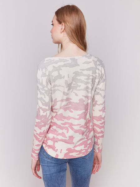 Pink & Grey Camo Sweater