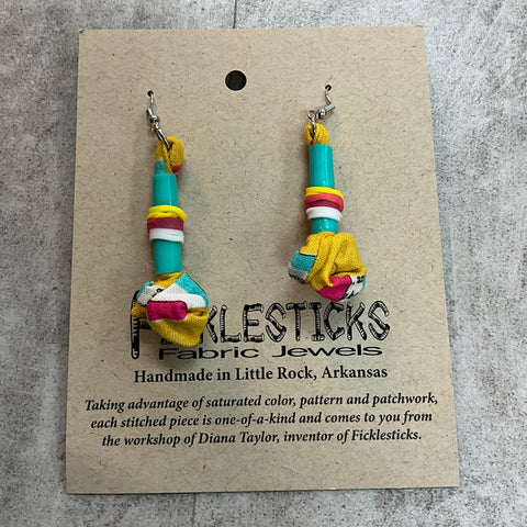 Belted Earrings Yellow