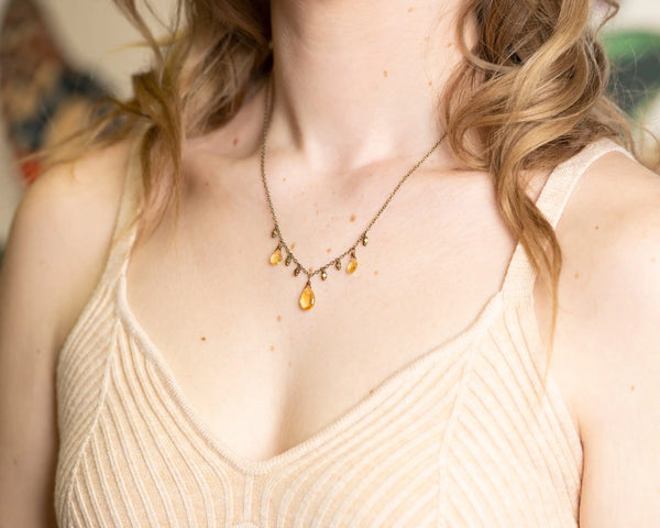 Citrine Goddess Necklace