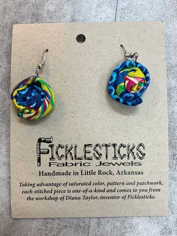 Millefiori Earrings Denim