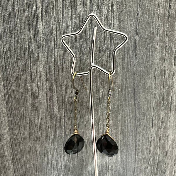 Onyx Chain Earrings