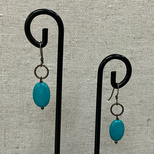 Circle Turquoise Earrings