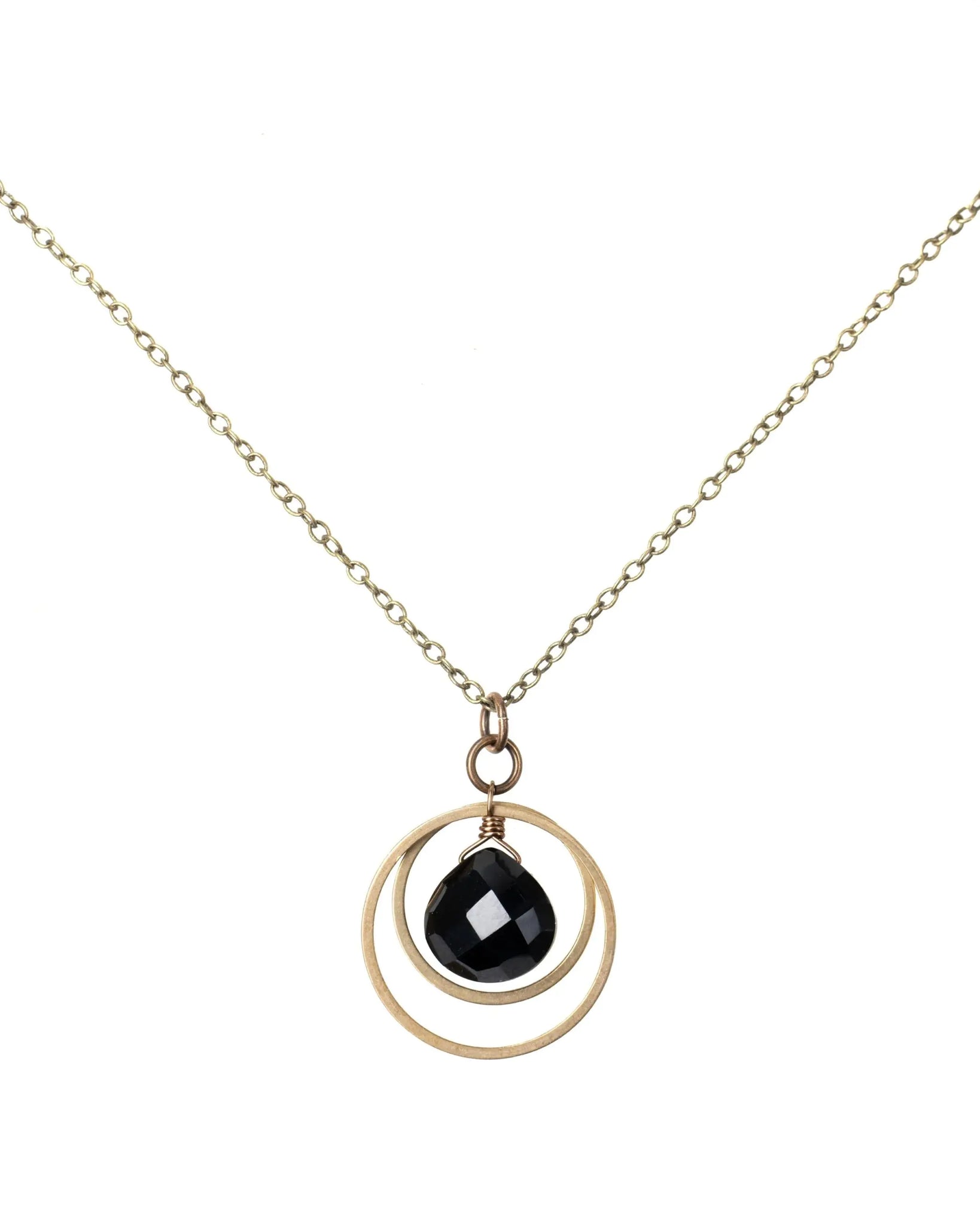 Black Onyx Circle Necklace