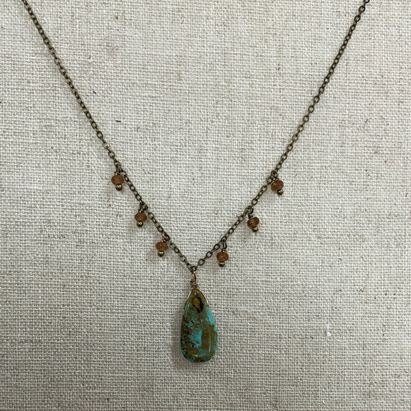 Turquoise Teardrop Necklace