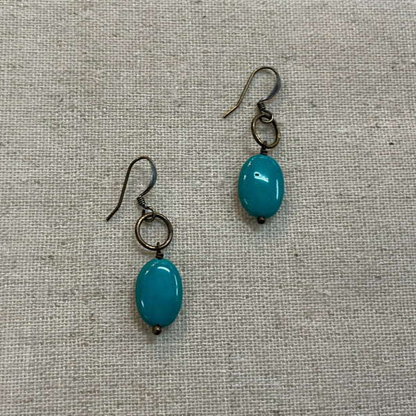 Circle Turquoise Earrings