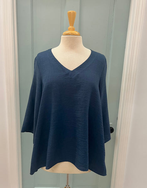 Indigo V Neck Top