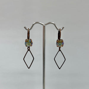 Diamond Drop Earrings Verde