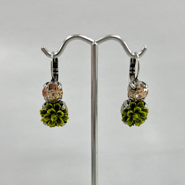 Liz Bloom Earrings Olive