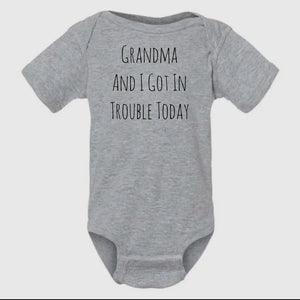 Grandma and I in Trouble Onesie