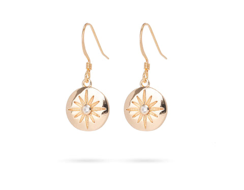 Gold Starburst Earrings