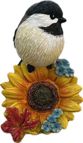 Chickadee on Sunflower