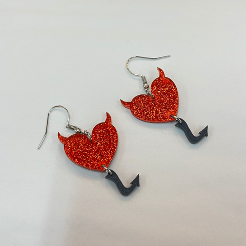 Devil Heart Earrings