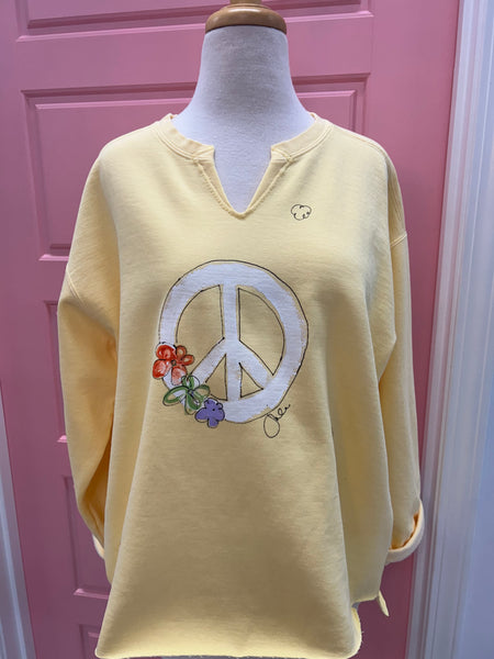 Peace Hi Low Top Yellow