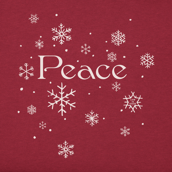 Red Peace Snowflake Top