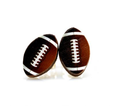 Football Stud Earrings