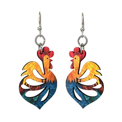 Rooster Earrings