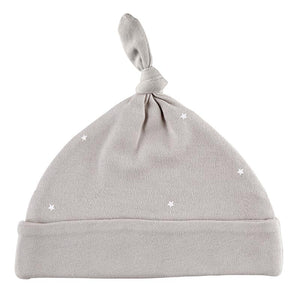 Knotted Hat Grey Stars