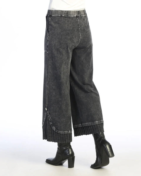 Mineral Wash Button Accent Pant