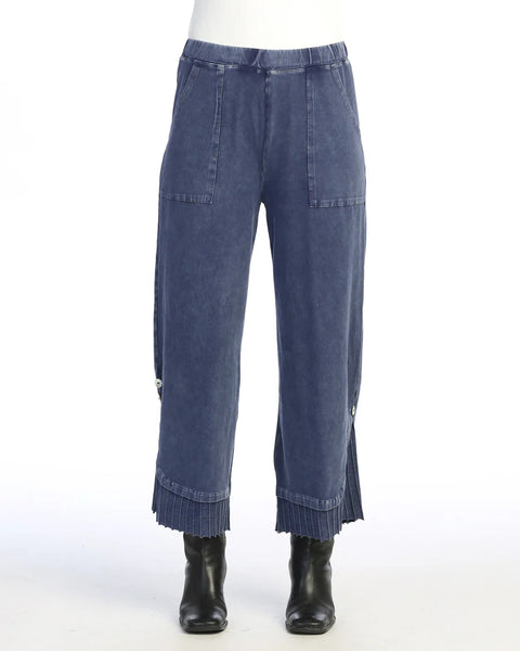 Button Accent Pant - Denim